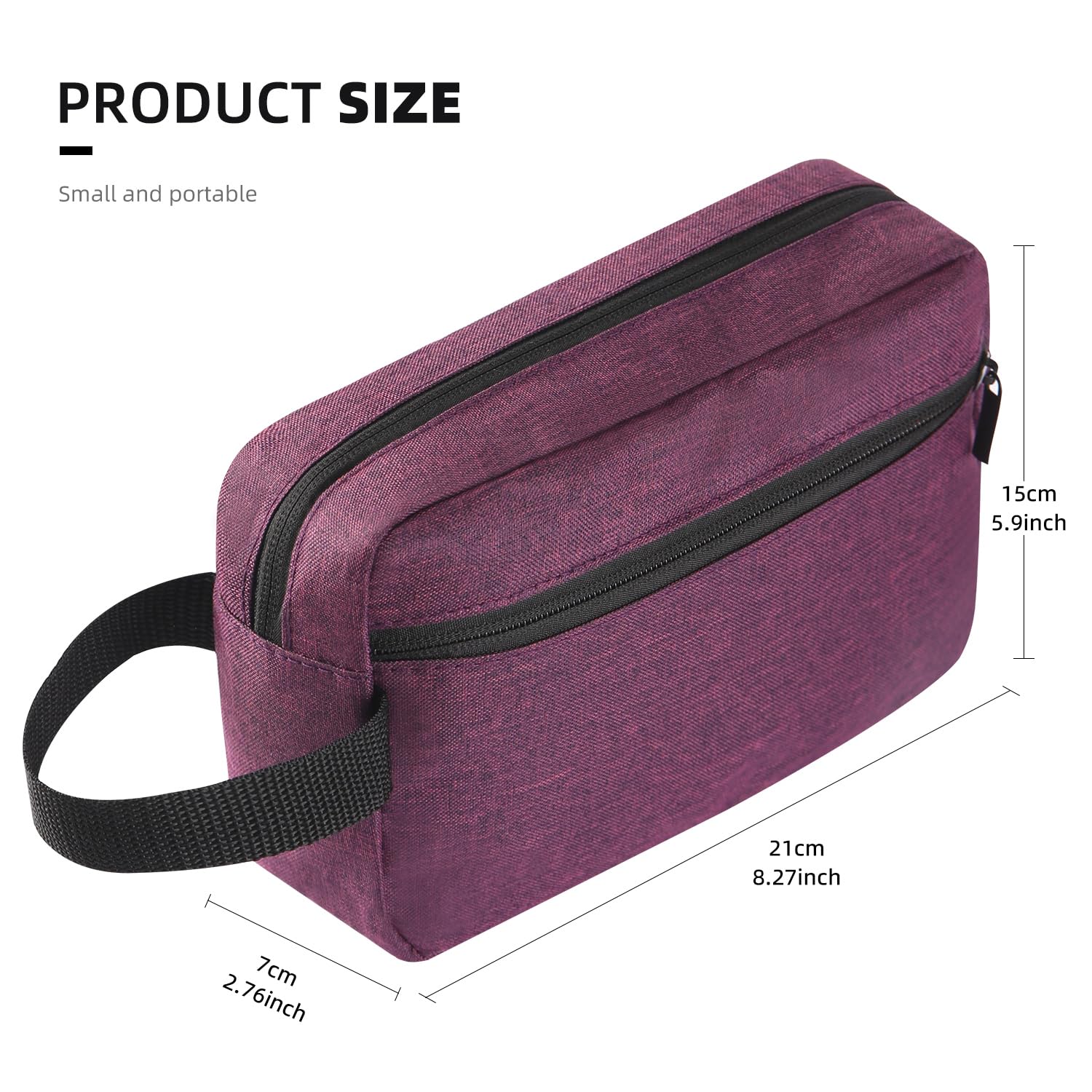 Hanging Travel Toiletry Bag for Women & Men - Waterproof Cosmetic Organizer with Multiple Pockets, Perfect for Bathroom & Airplane Travel Accessories (Deep Purple) - Ideal Gift for Vacation, Camping & Business Trips
