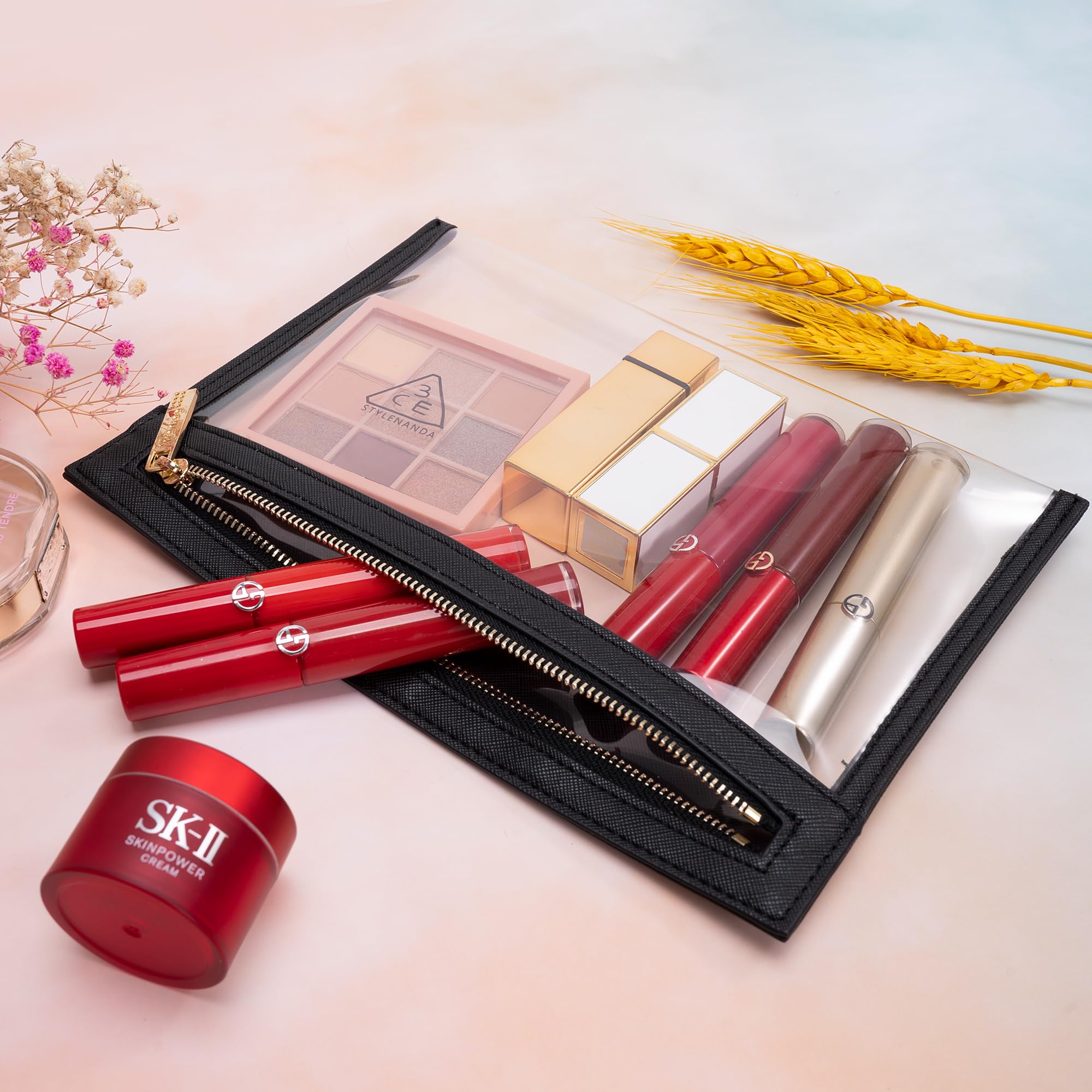 TSA Approved Clear Zipper Pouch - Waterproof Travel Makeup Bag for Women & Men | Perfect for Toiletries & Cosmetics