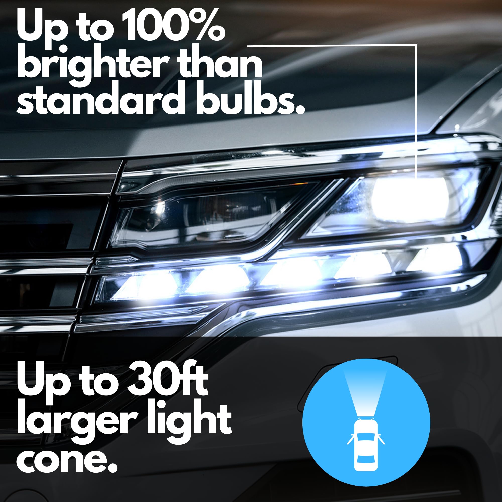 Diamond Vision H7 12V 55W Xenon Halogen Headlights - 8500K White for Cars