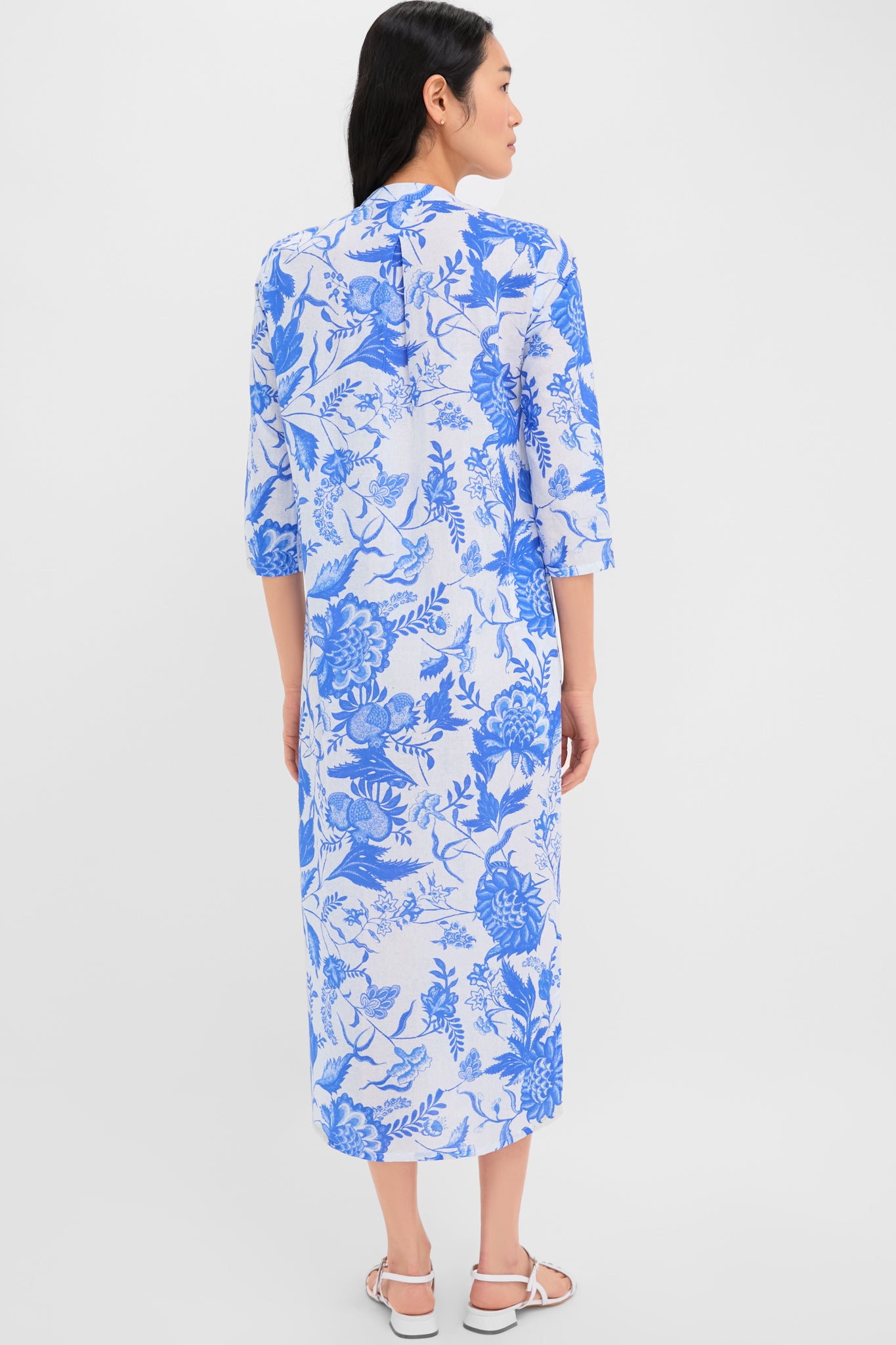 Blue Tiffany Asha Long Kurta for Women | Elegant Embroidered Indian Tunic Top | Perfect for Festivals, Weddings & Casual Wear
