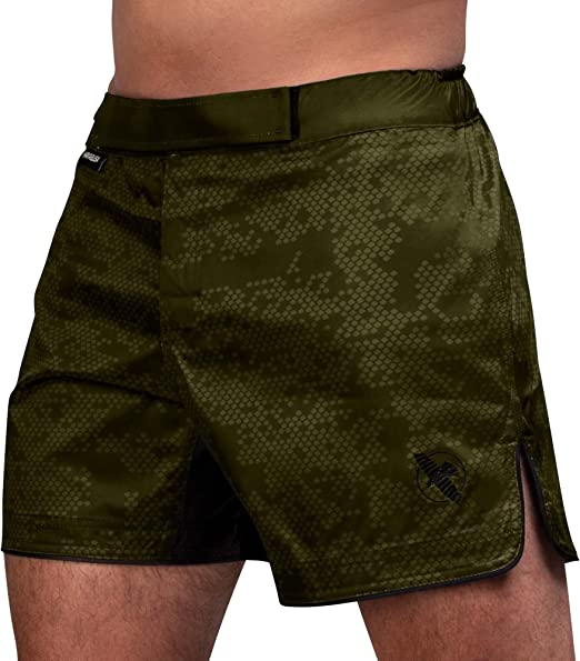Hayabusa Hexagon Mid Thigh MMA Fight Shorts - Premium Grappling & Boxing Shorts for Men - Ideal for MMA Training, BJJ, Muay Thai & Combat Sports