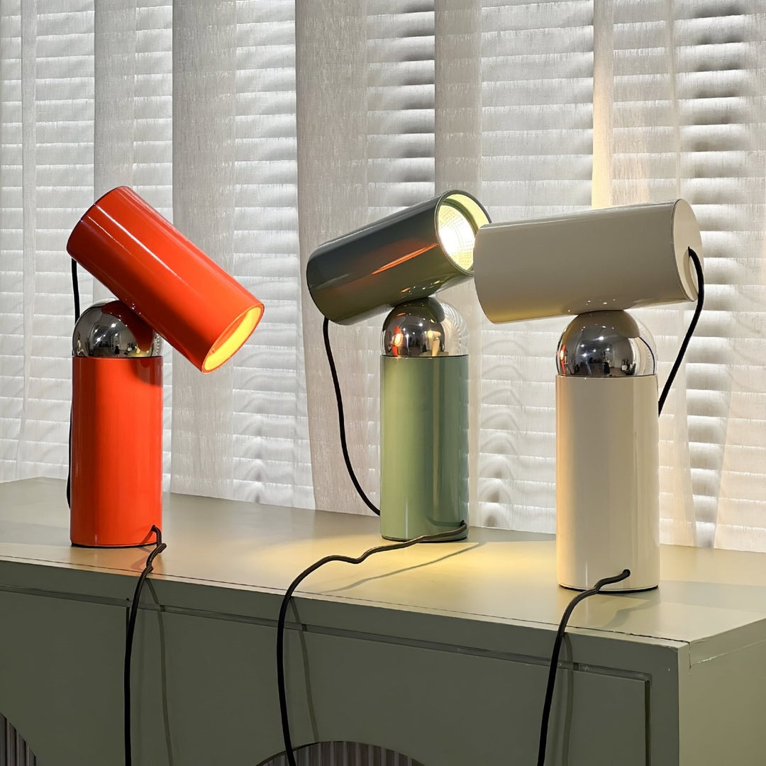 Bilboquet Modern Table Lamp - Stylish LED Desk Light for Bedroom, Living Room & Office - Energy Efficient Nightstand Lamp with Adjustable Brightness