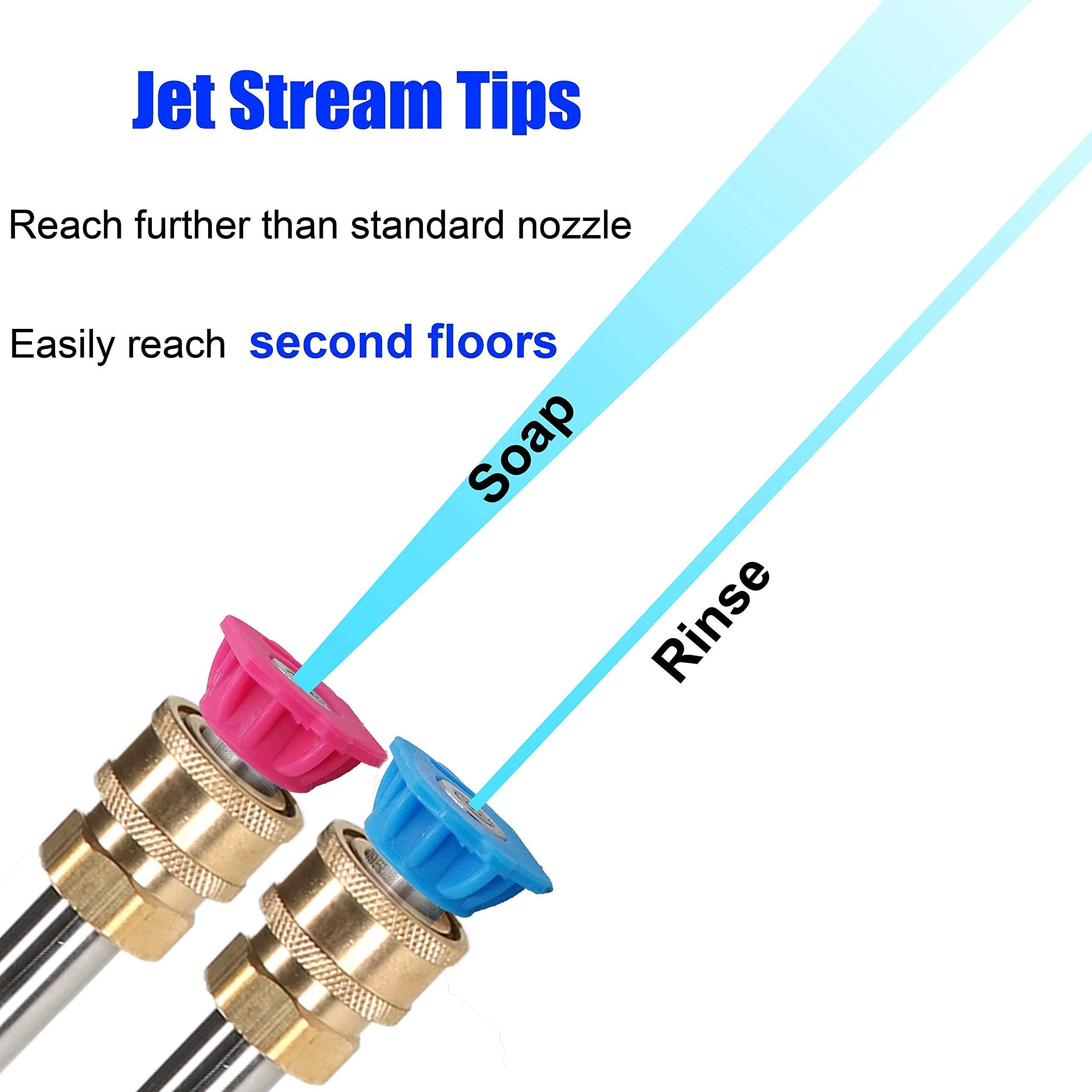 M MINGLE Pressure Washer Extension Wand with Quick-Connect Nozzle Tips - 24