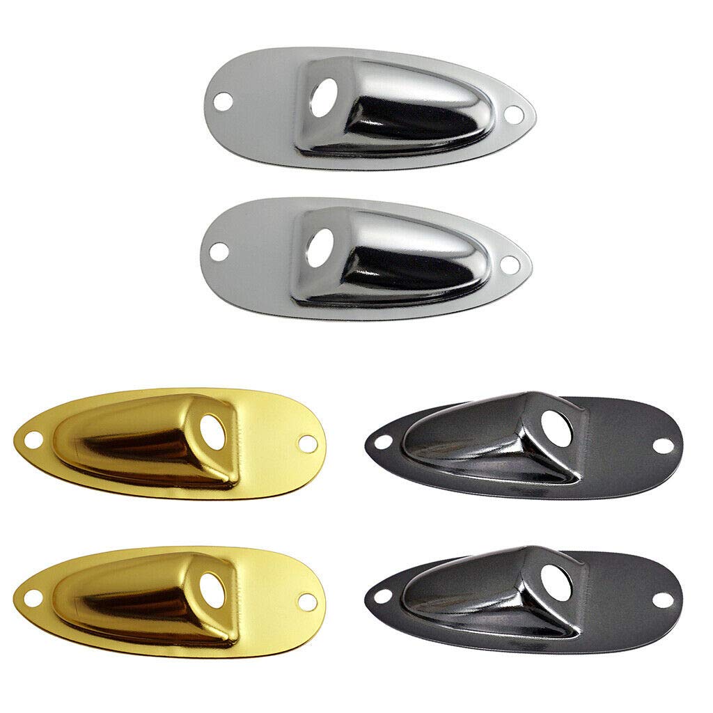 8-Piece Guitar Output Jack Socket Plate Set for Electric Guitar & Bass - Durable Replacement Parts for DIY Repairs & Upgrades | Perfect for Home Studios & Live Performances