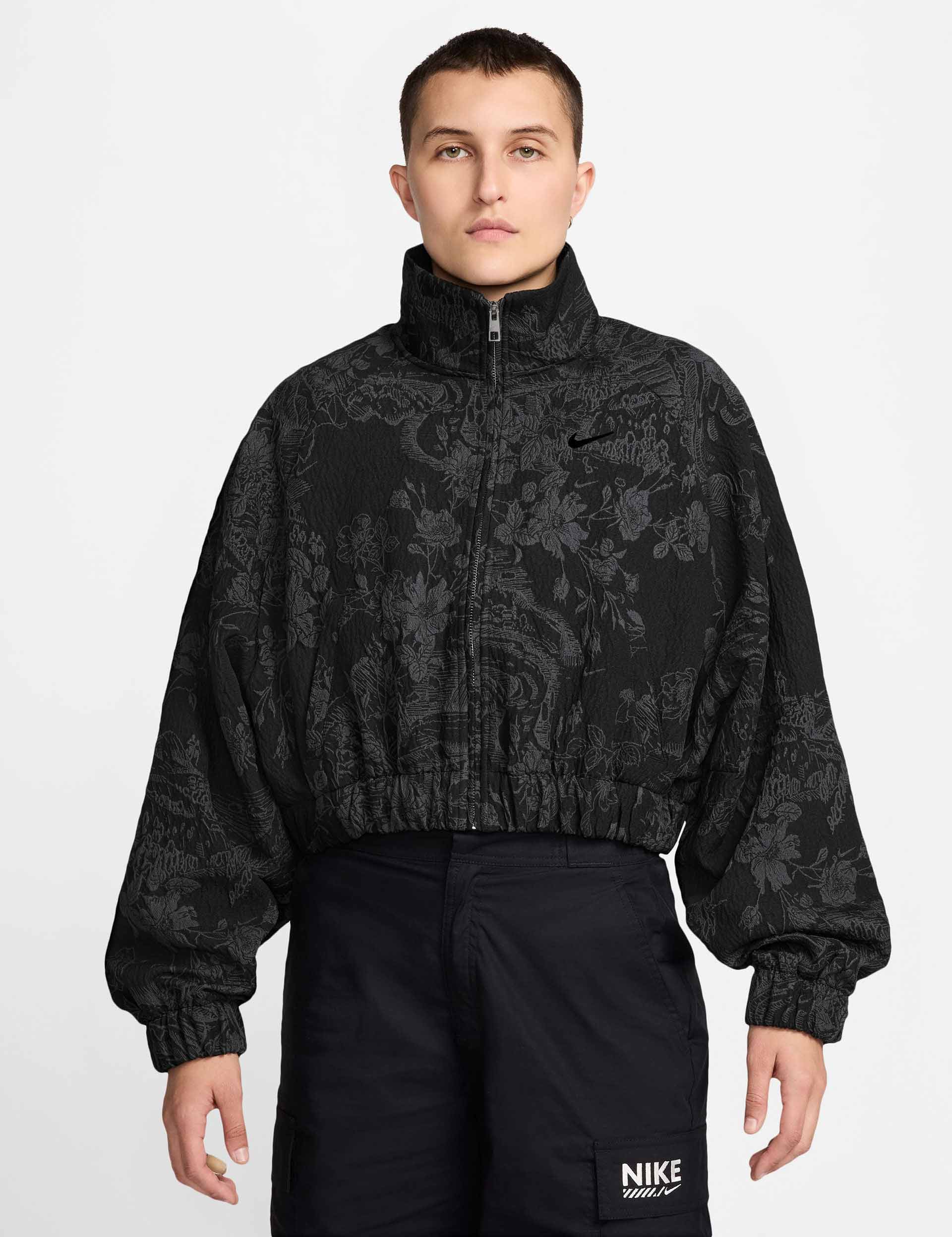 Premium Jacquard Track Jacket for Men & Women | Breathable Sportswear | Black/Anthracite | Ideal for Running, Gym & Outdoor Activities