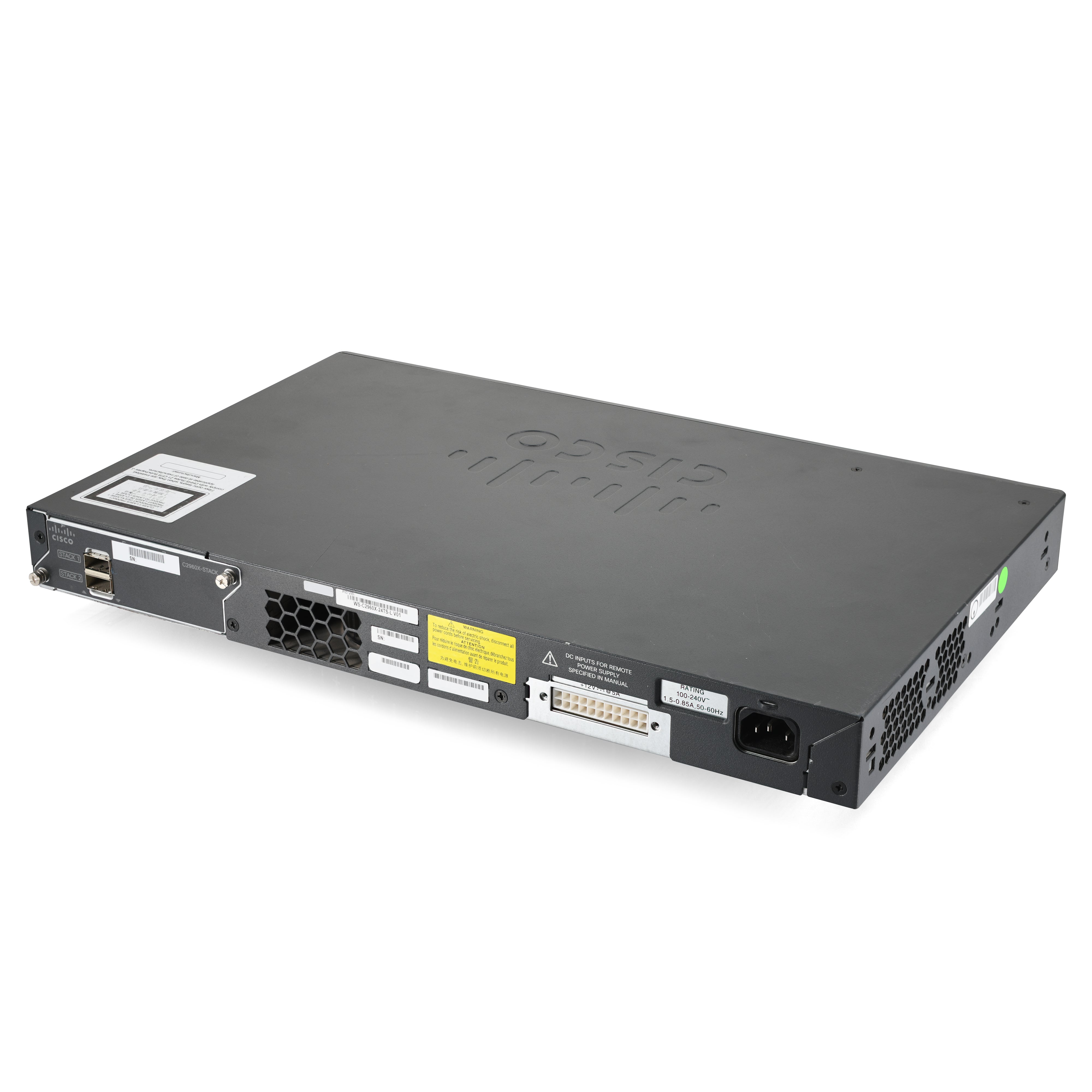 Cisco WS-C2960X-24TS-L 24-Port Gigabit PoE Layer 2 Switch | 24 x 10/100/1000 Ports, 370W PoE Budget | Ideal for Office Networks, VoIP Systems & Security Camera Installations