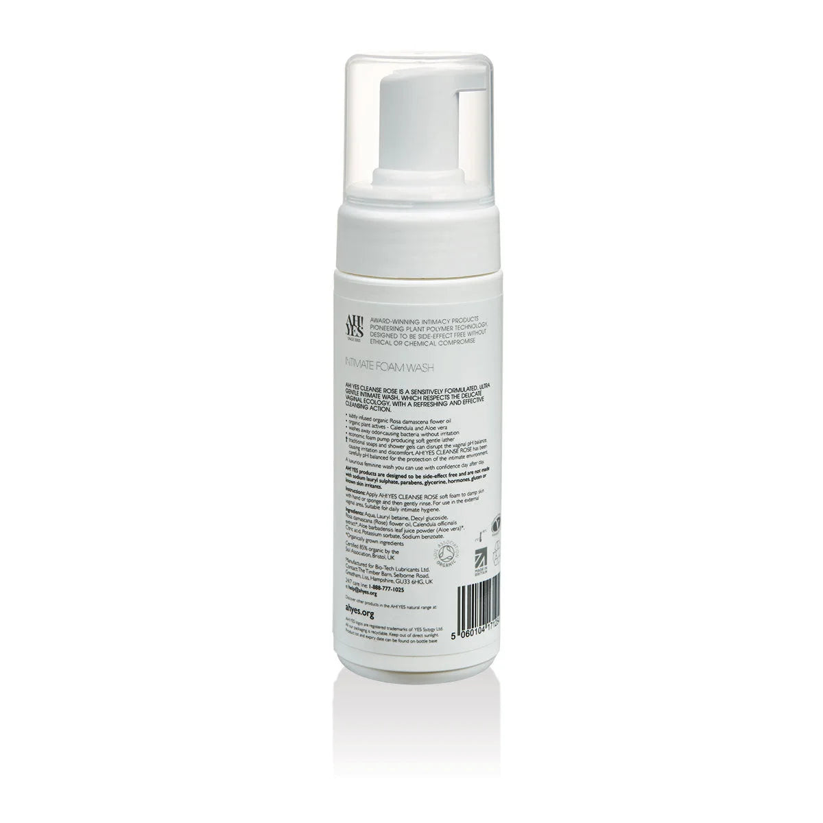 AH! YES CLEANSE Rose Scented Intimate Foaming Wash 5.1oz | pH Balanced Feminine Hygiene Cleanser for Women | Gentle Daily Use for Freshness & Comfort