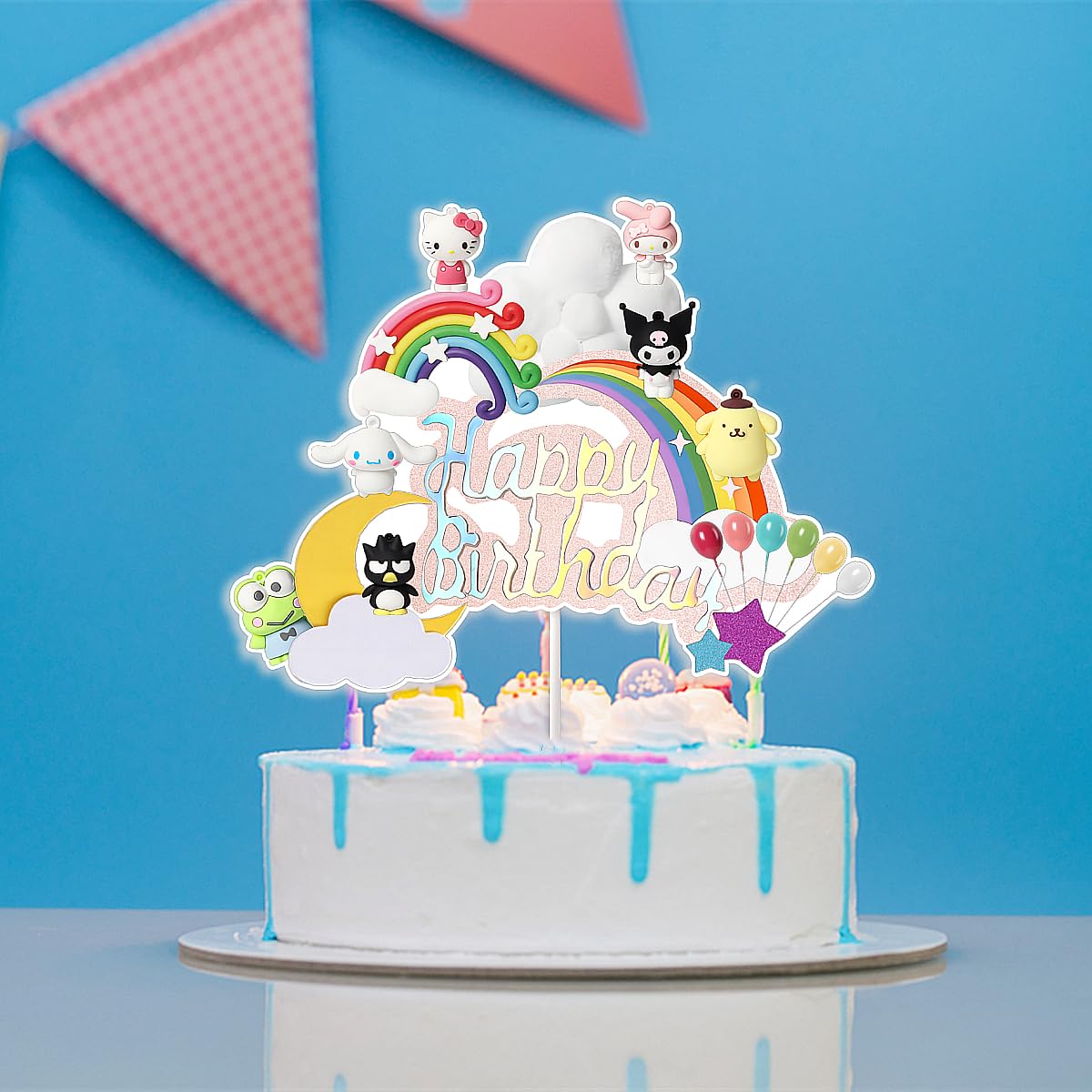 1PCS Adorable Kitty Cake Topper - Cute Cat Birthday Party Decorations for Kids, Girls & Boys - Perfect for Kitty Themed Parties, Baby Showers, and Birthday Celebrations