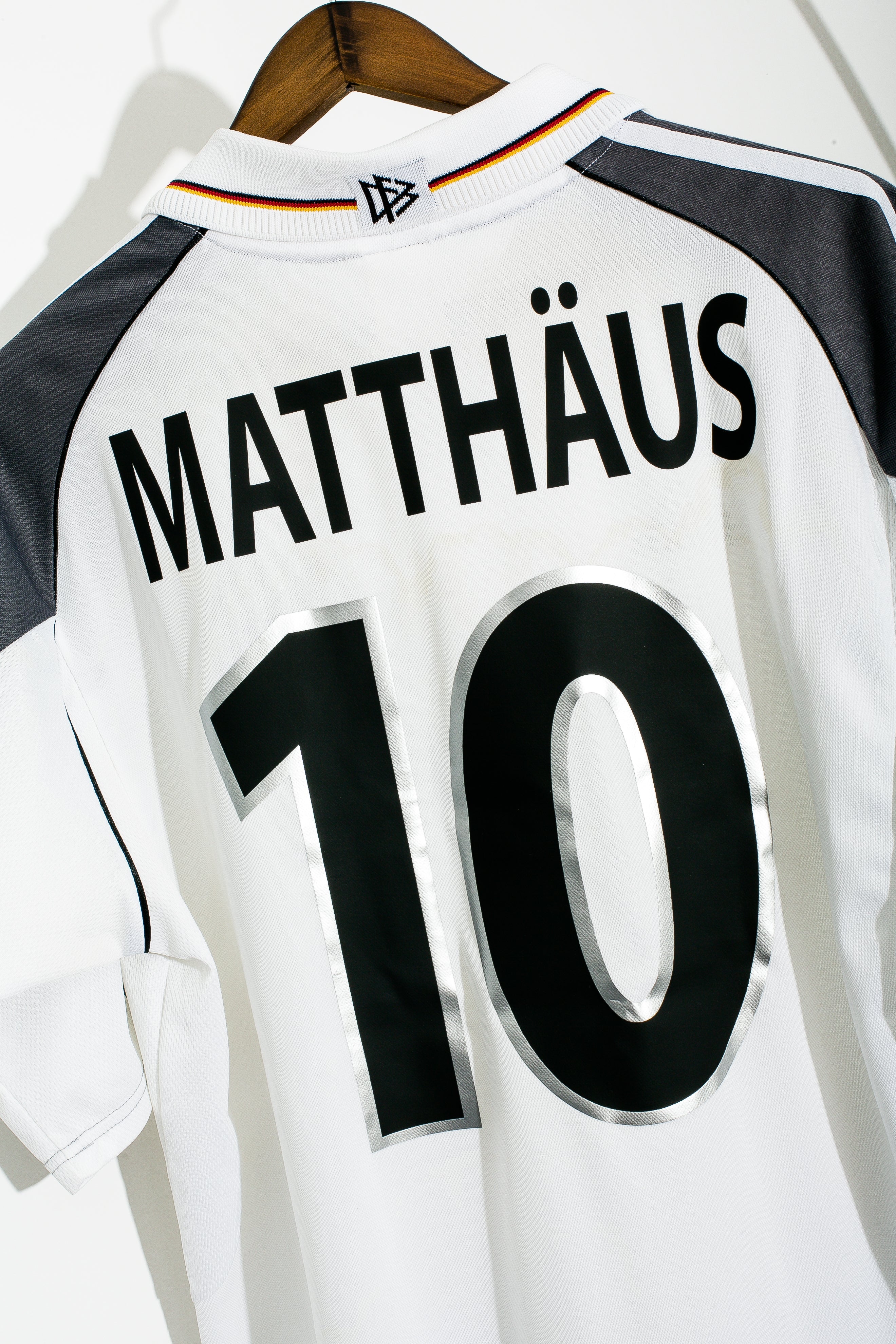 Authentic Germany 2000 Home Football Jersey #10 Lothar Matthaus - Men's Large Size for Soccer Matches & Fan Support