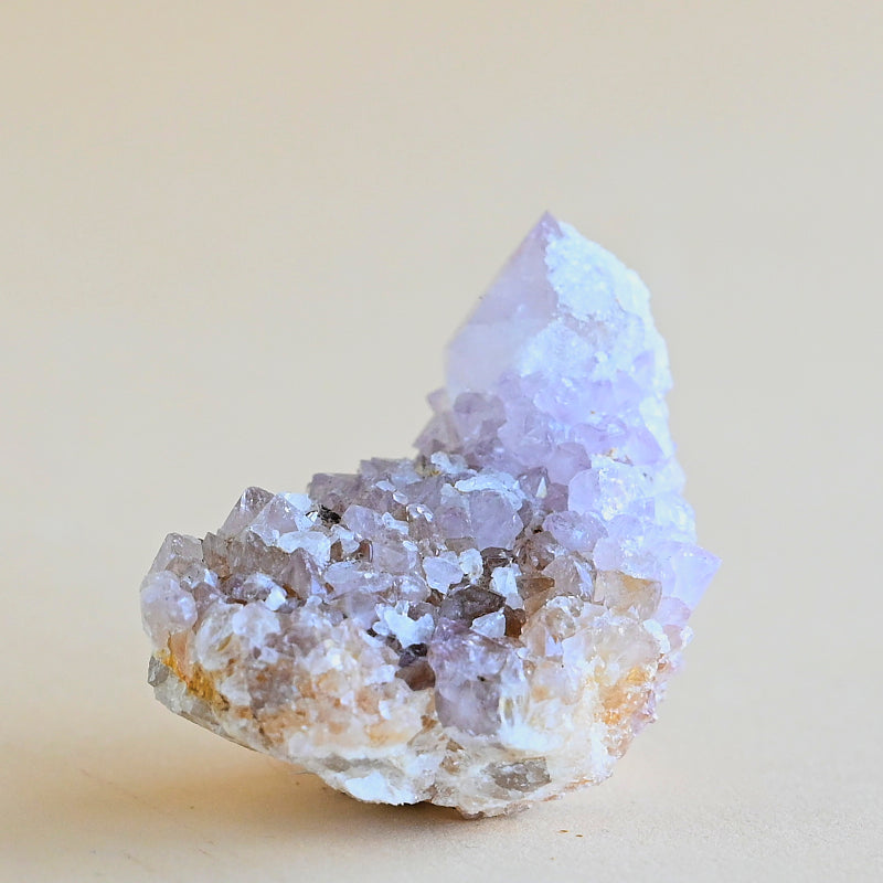 Mini Amethyst Spirit Cactus Quartz Cluster - Natural Healing Crystal for Meditation, Reiki & Home Decor | Perfect for Yoga Spaces, Office Desk & Gift Giving