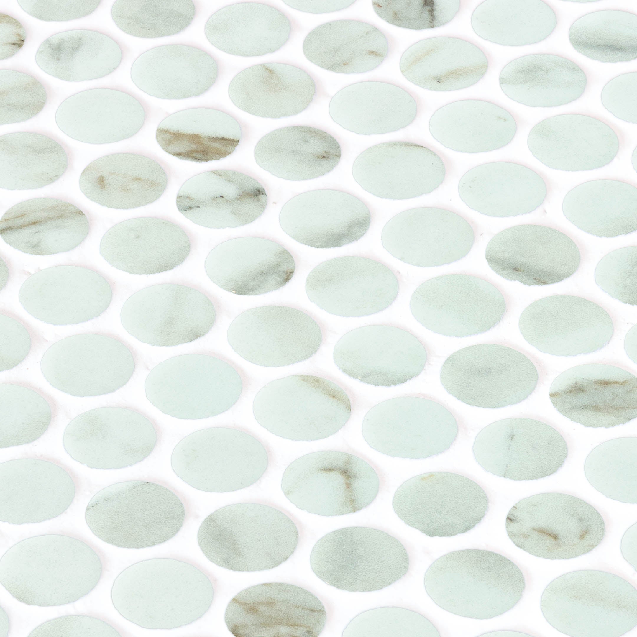 Premium Onix Penny Round Mosaic Tile - Natural Stone Backsplash for Kitchen & Bathroom - Waterproof Peel-and-Stick Wall & Floor Decor