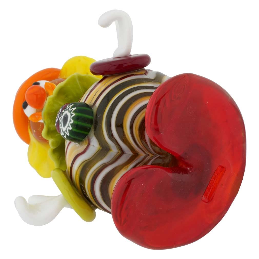 Authentic Murano Glass Clown Figurine - Handcrafted Venetian Art Glass Collectible - Perfect for Home Decor, Gift Giving & Italian Souvenirs