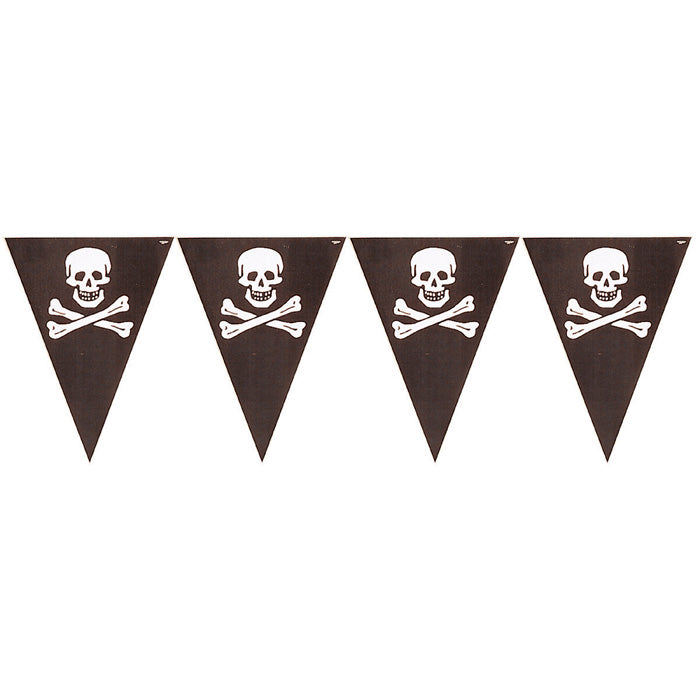 12-Piece Bulk Pirate Map Flag Banners - Perfect for Pirate Themed Parties, Halloween Decorations & Kids' Room Decor