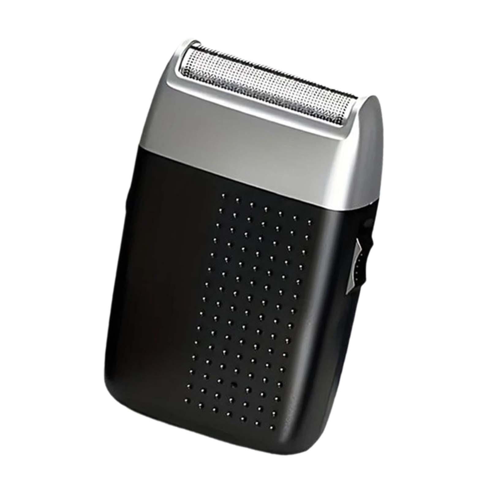 Mini Cordless Shaver for Face & Beard Hair Removal - Compact Travel Size, Easy to Use Electric Razor & Trimmer for Men - Perfect for Home, Travel, Gym & Outdoor Use - Black