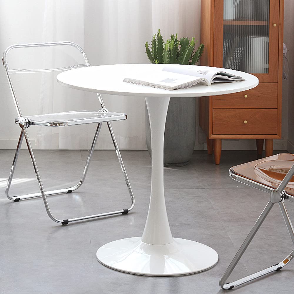 Modern White Round Dining Table 27.6