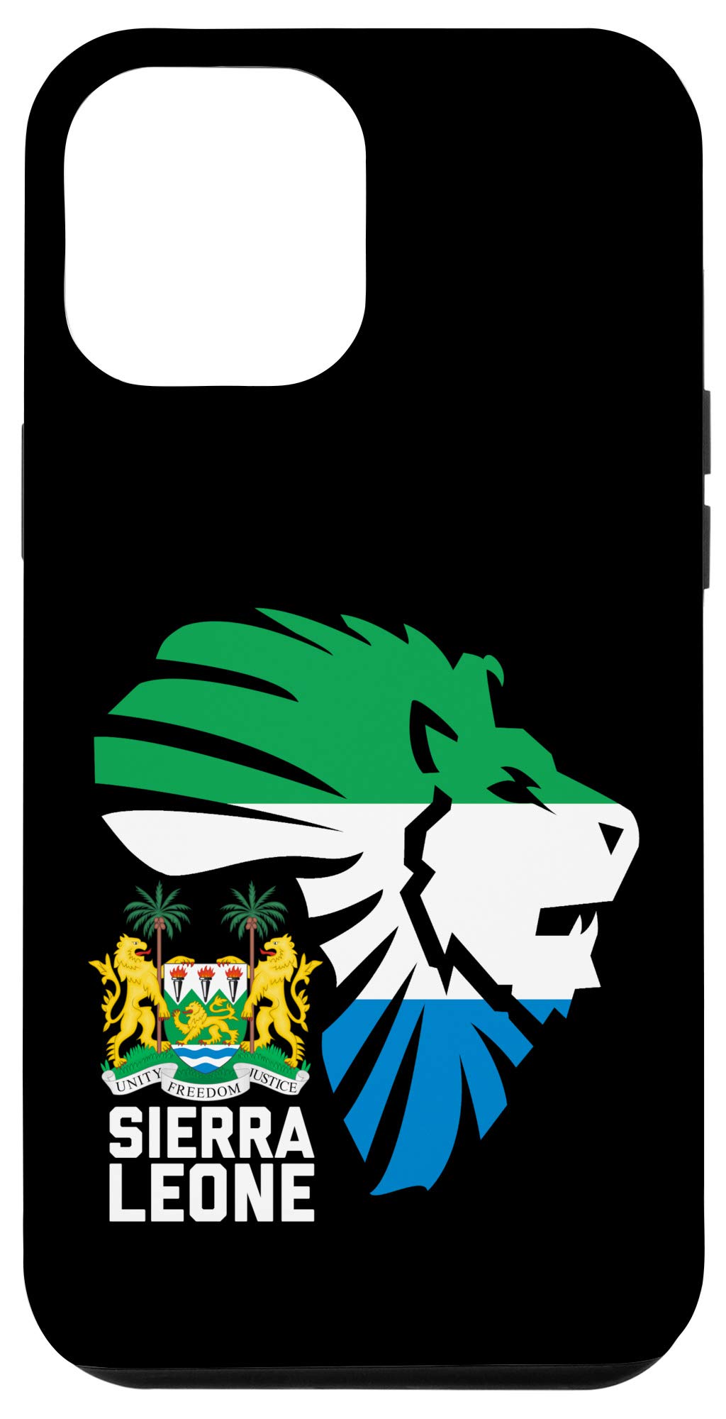 iPhone 12 Pro Max Case - Sierra Leone Seal Lion Design - Premium Protective Phone Cover for iPhone 12 Pro Max - Perfect African Diaspora Gift Idea - Great for Travel, Work & Everyday Use