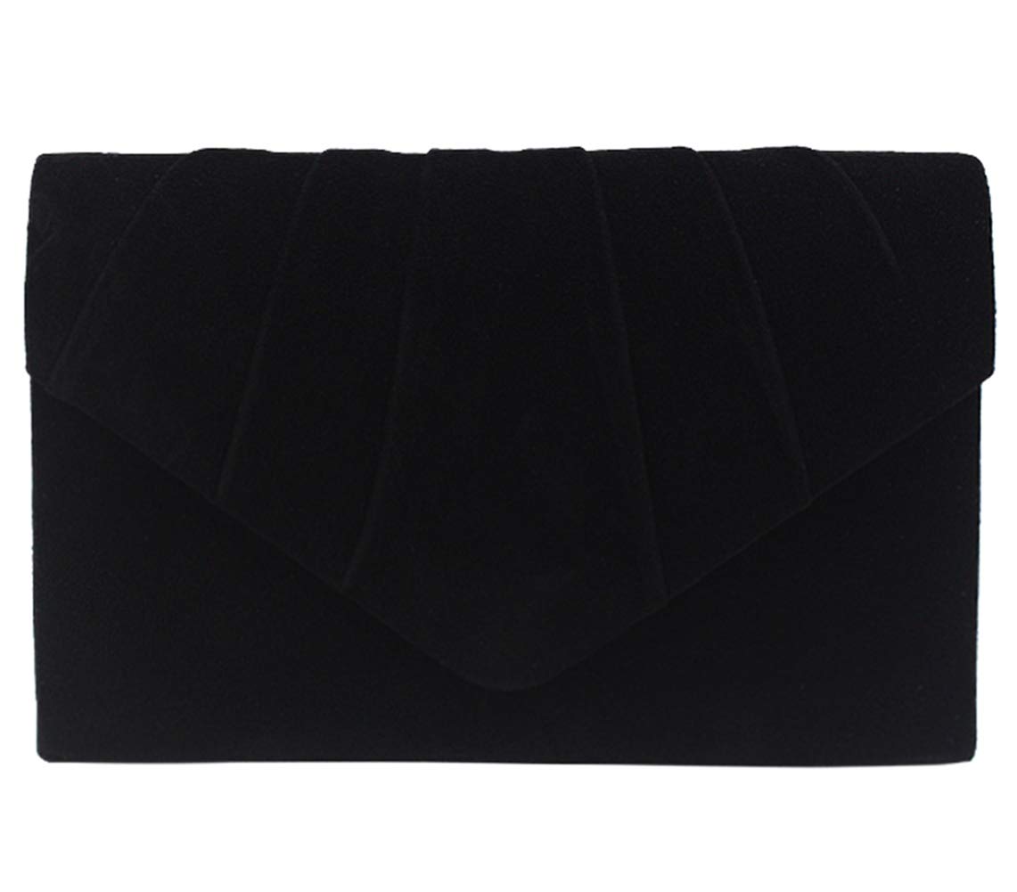 Elegant Velvet Envelope Pleated Clutch Bag for Women - Wedding, Evening & Party Shoulder Handbag with Chain Strap - Perfect for Bridesmaids, Prom, Cocktail Events & Formal Occasions