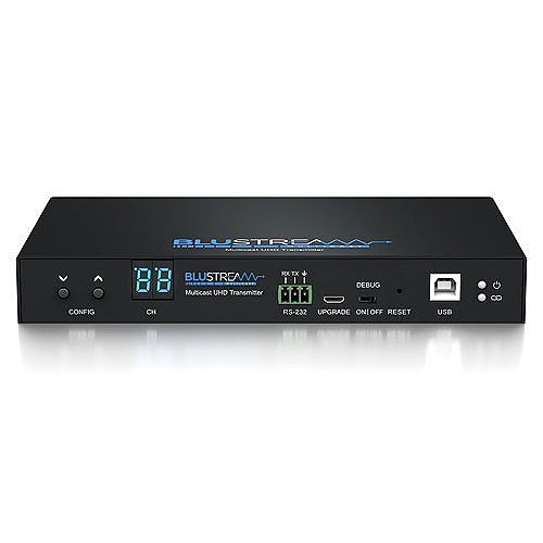 Blustream IP200UHD TX IP Multicast HDMI UHD Video KVM over 1GB Network Receiver with Bi-Directional IR, RS-232 & USB - Perfect for Professional AV Installations, Digital Signage and Remote Desktop Control