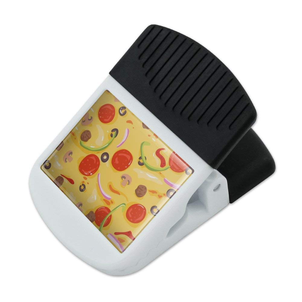 Refrigerator Magnet - Combination Pizza Design with Pepperoni, Olives & Onions - Magnetic Hanging Hook for Notes, Snacks & Kitchen Organization - Perfect for Fridge, Office & Dorm Room Decor