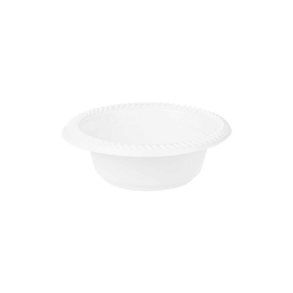 5 oz. White Round Plastic Bowl - Durable & Lightweight Disposable Bowls for Salads, Snacks, Soups - Perfect for Parties, Picnics, Takeout & Home Use