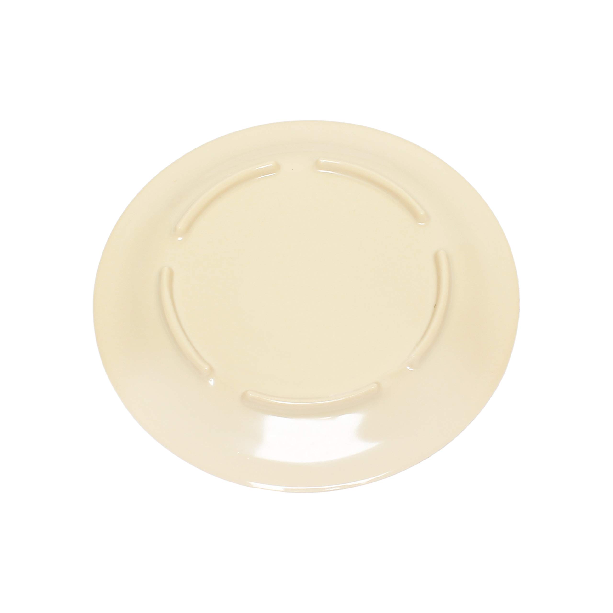 Thunder Group Nustone Tan Melamine Dinnerware Set - 12-Pack 5.5 Inch Round Plates, Durable & Lightweight for Restaurants, Picnics, and Outdoor Dining