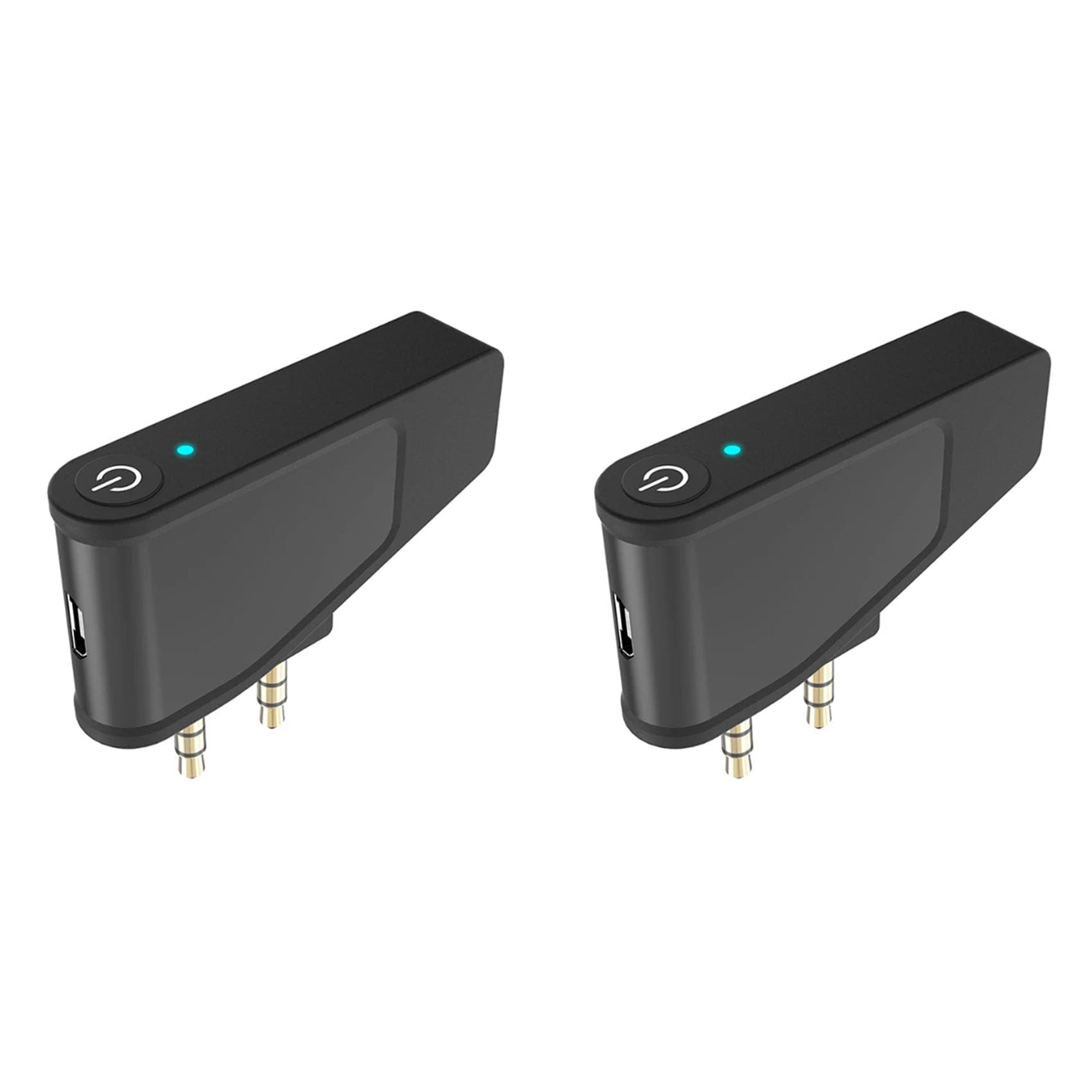 Decqerbe 2X Bluetooth 5.3 Airplane Adapter - Wireless Flight Headphone Transmitter for Shure Aonic 40/50, Noise Cancelling Headphones - Perfect for In-Flight Entertainment & Travel
