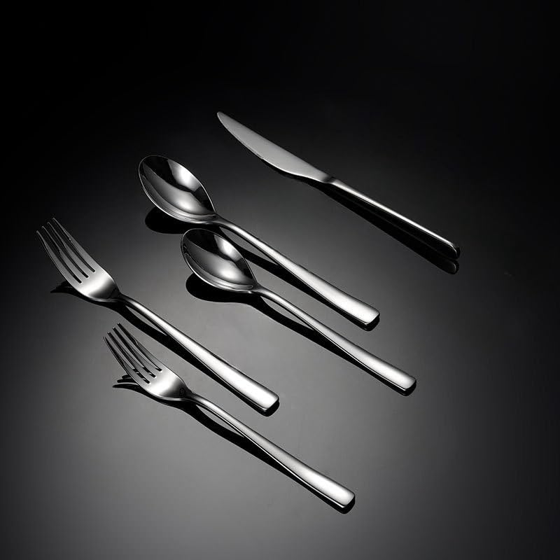 Premium 60-Piece Stainless Steel Silverware Flatware Set - Elegant Luxury Cutlery for 12 People, Dishwasher Safe | Perfect for Dinner Parties, Weddings & Everyday Dining