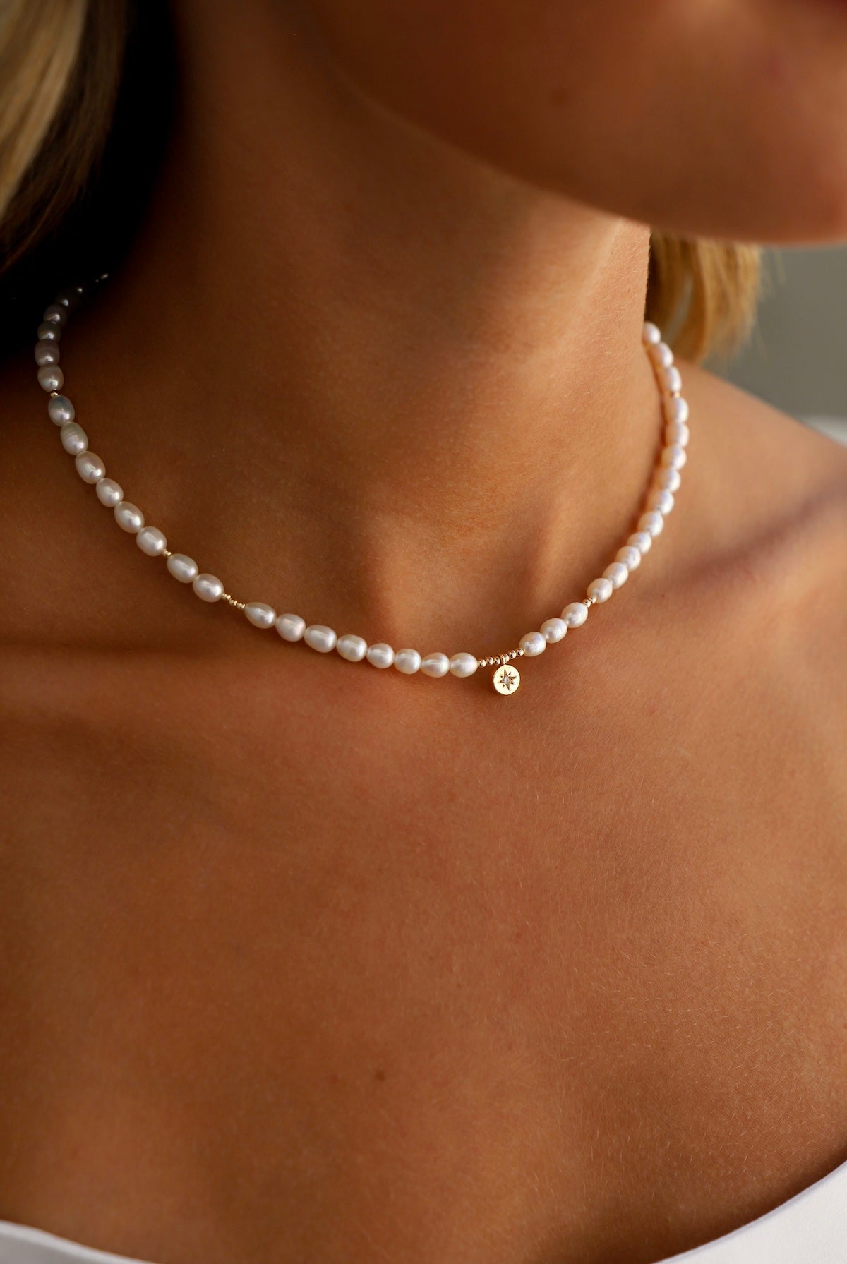 Pearl Beaded Star Medallion Necklace - Elegant Boho Jewelry for Women, Perfect for Weddings, Parties & Everyday Wear