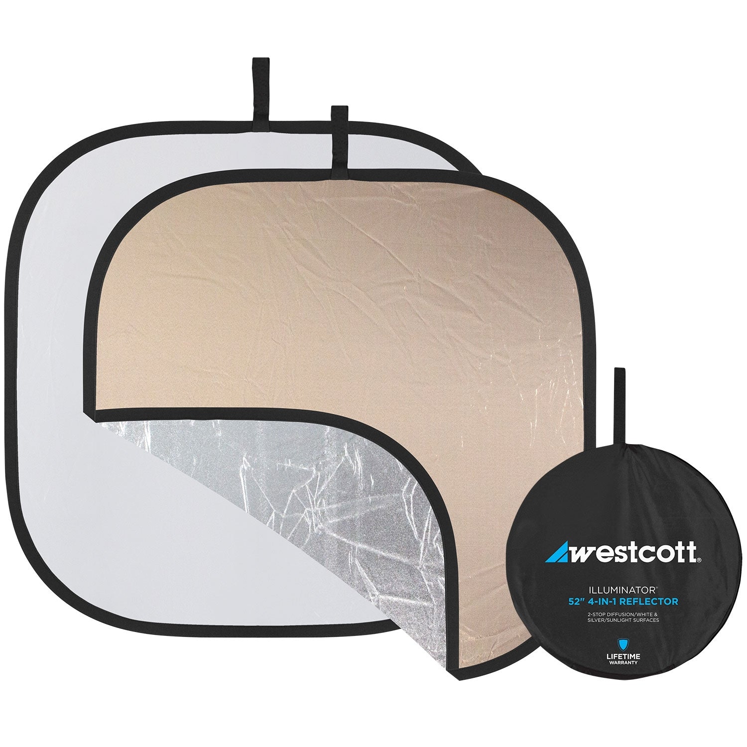 Professional 4-in-1 Collapsible Illuminator with Sunlight/Silver Reflector - 52