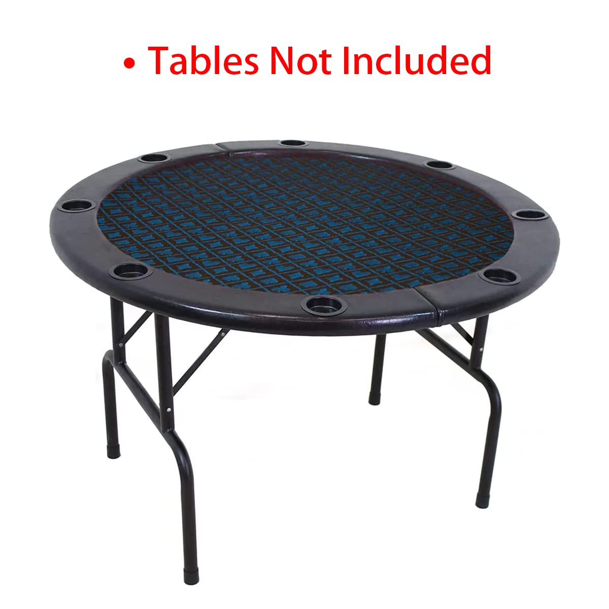 Premium Two-Tone Poker Table Cloth - Casino Grade Waterproof Speed Cloth with Dark Blue Background - Professional Poker Table Cover for Home Games, Casino Nights & Poker Tournaments