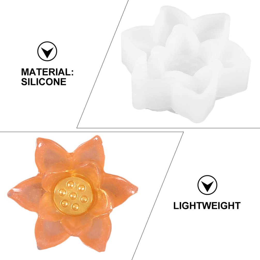 HEALLILY 3-Piece Silicone Mold Set for DIY Lotus Flower & Ornament Making - Handmade Craft Molds for Resin, Soap, Candle, and Chocolate - Perfect for Home Decor, Wedding Favors, and Gift Making