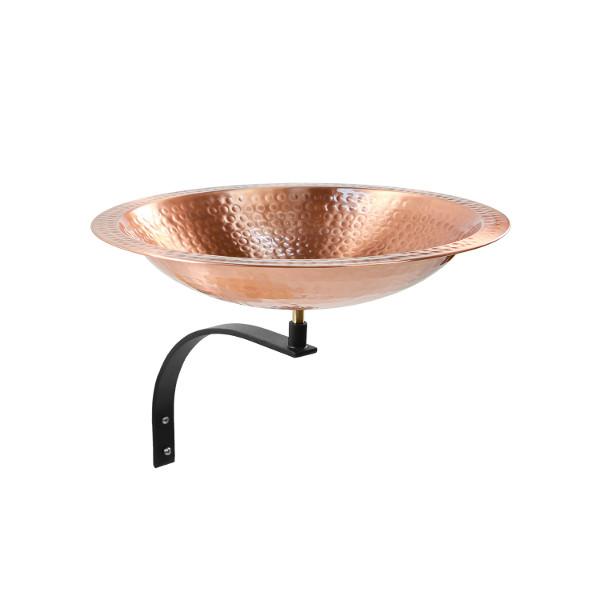 Handmade Hammered Solid Copper Birdbath for Garden - Outdoor Decorative Bird Bath with Rustic Patina Finish - Perfect for Attracting Birds to Your Backyard, Patio or Garden Decor
