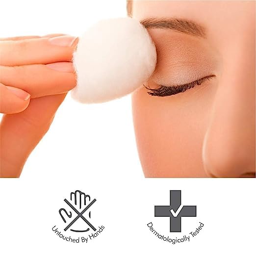 JUPREV 100% Cotton Balls for Face Cleansing, Makeup Removal & Nail Polish - Gentle for Babies & Sensitive Skin (50 Count) - Perfect for Daily Skincare, Baby Care and Beauty Routine