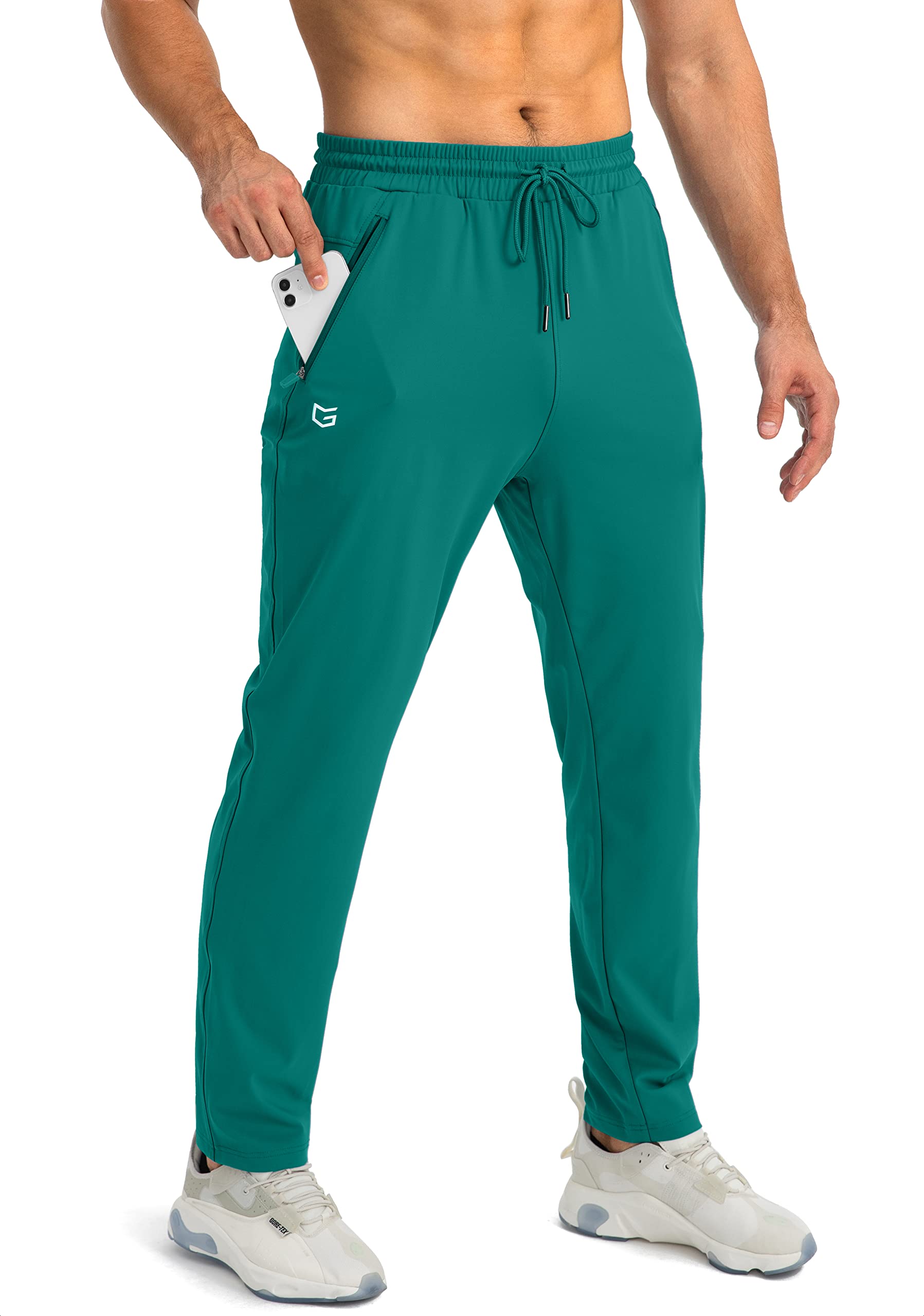 G Gradual Men's Sweatpants with Zipper Pockets - Tapered Joggers for Workout, Running & Casual Wear | Athletic Pants for Gym, Jogging & Everyday Comfort