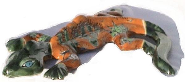 Desert Garden Ceramic Lizard Statue - Handmade Home Decor for Outdoor & Indoor Use - Perfect for Garden, Patio, or Living Room Decoration