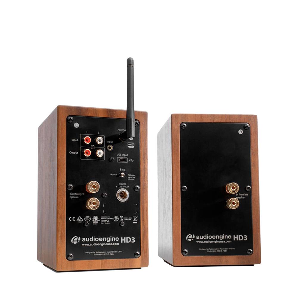 Audioengine HD3 Powered Bookshelf Speakers - Premium Wireless Bluetooth Bookshelf Speakers with Built-in DAC, Walnut Wood Finish - Perfect for Home Audio, Office, and Studio Use