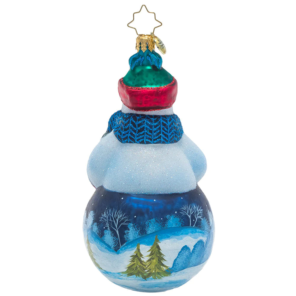 Christopher Radko Winter's Snowy Scene Ornament - Handcrafted Holiday Decoration for Christmas Tree, Home & Office Decor - Perfect for Gift Giving & Festive Celebrations