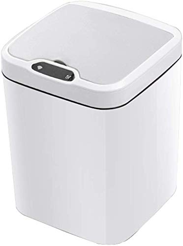 JLDN 15L/4Gallon Smart Automatic Touchless Trash Can with Motion Sensor Lid - Adjustable Height Kitchen Waste Bin for Home, Office & Bathroom - Hands-Free High Capacity Garbage Bin for Hygienic Waste Disposal