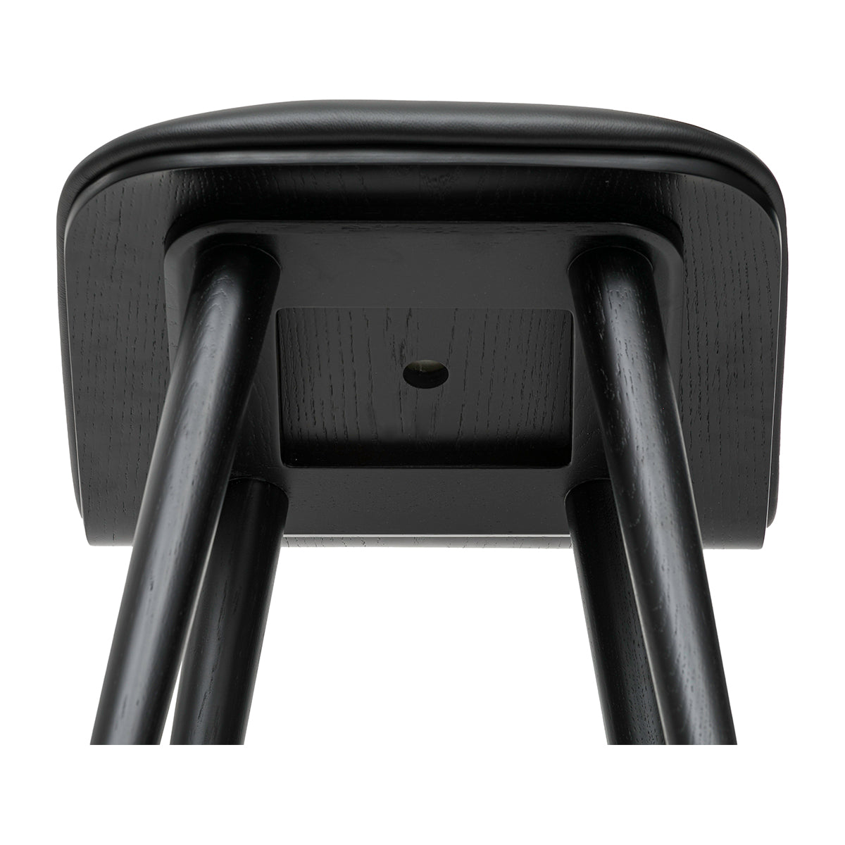 Premium Black Leather Bar Stool - Adjustable Height Modern Counter Stool for Kitchen Island, Home Bar & Dining Room - Comfortable PU Leather Seat with Metal Base