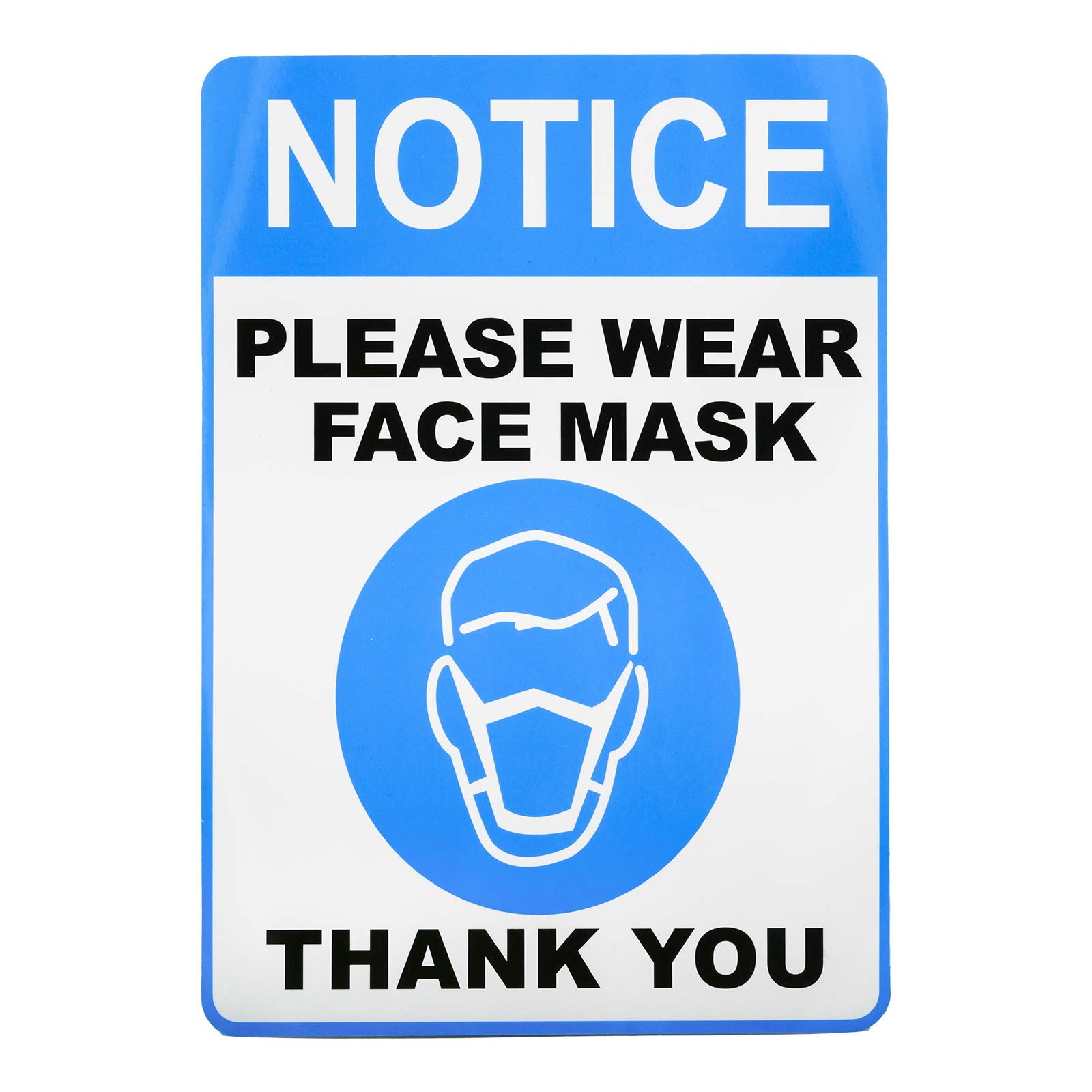 30 Pack Face Mask Required Stickers - Removable Weatherproof Safety Decals for Office, School, Business & Vehicles | Indoor & Outdoor Use for COVID-19 Protection