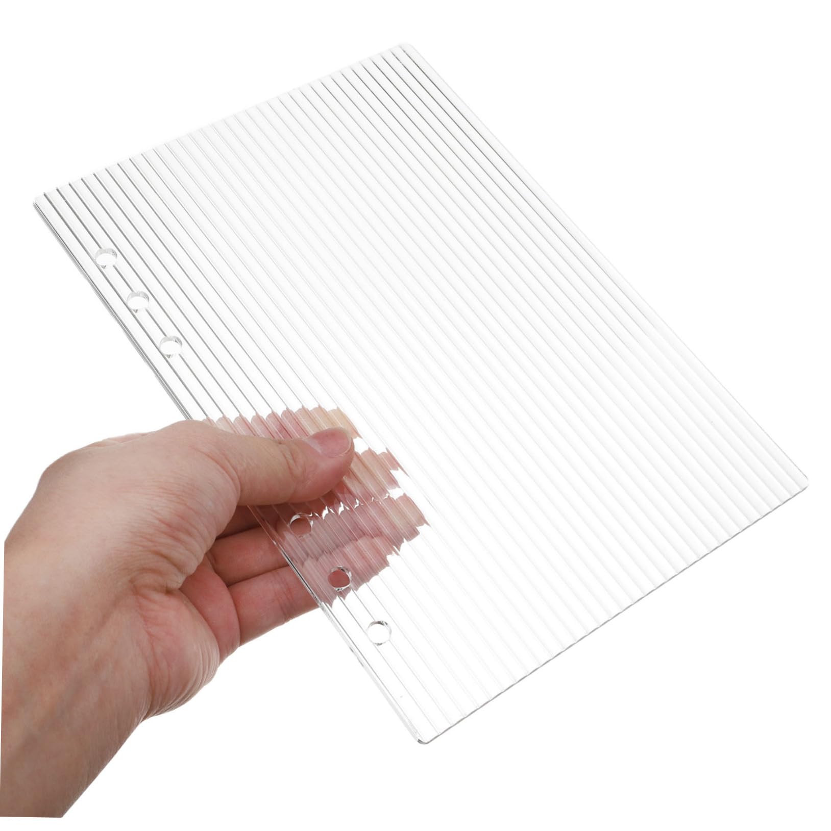 6-Ring A5 Acrylic Binder Notebook Cover - Clear Budget Planner Organizer for School, Office & Home Organization | Durable Plastic Binder Shell for Notes, Documents & Stationery