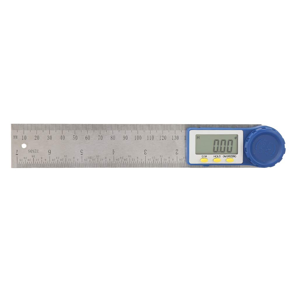 200mm Digital Angle Finder & Goniometer - Stainless Steel Magnetic Protractor with LCD Display | Perfect for Woodworking, Metalworking & DIY Projects