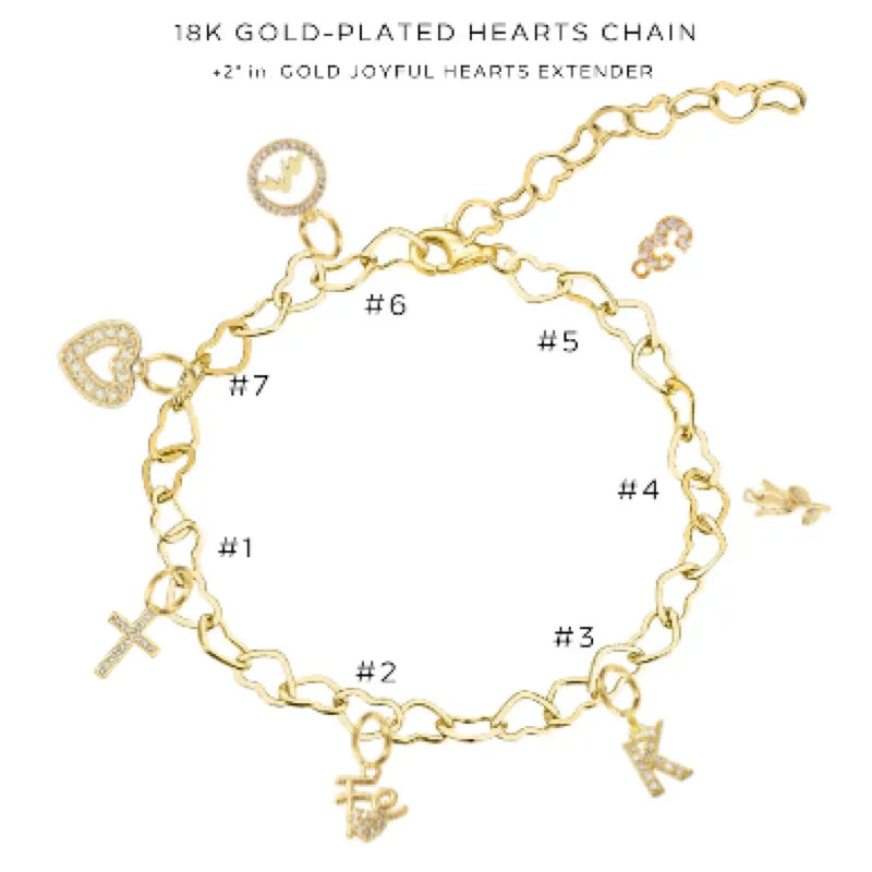 Elegant Charm Bracelet with Assorted Charms - Perfect for Gifts, Parties & Everyday Wear | $52.00