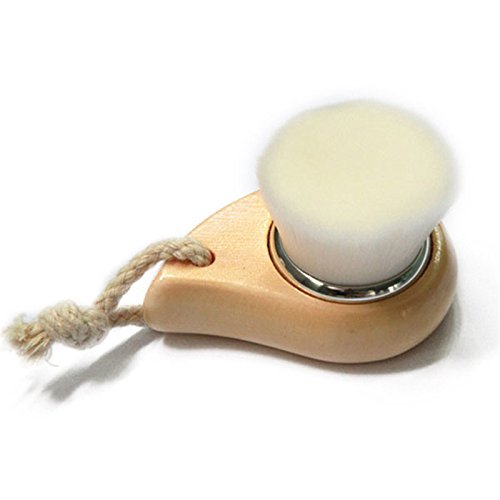 Wooden Facial Cleansing Brush for Deep Pore Cleansing & Skin Massage - Gentle Exfoliating Face Wash Brush for Daily Skincare Routine, Spa & Travel Use