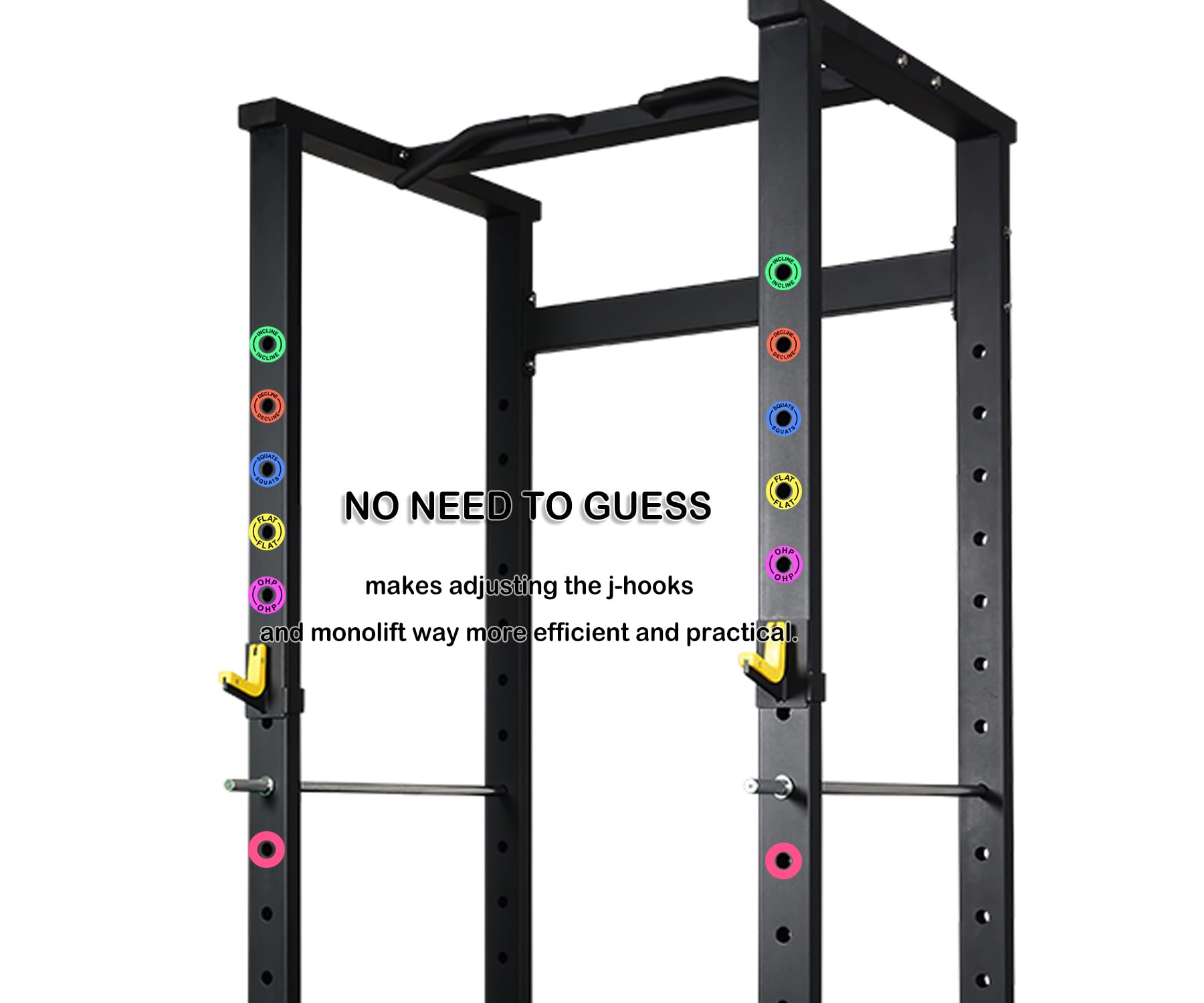 1.5 Inch Power Squat Rack Barbell Magnetic Markers - 12 Pcs Gym Weightlifting Position Identifiers for Bench Press, Overhead Press & Squats | Durable Home & Garage Gym Accessories for Strength Training & CrossFit Workouts