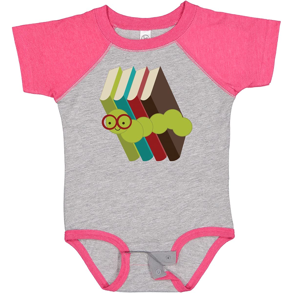 Inktastic Bookworm Books Reading Baby Bodysuit - Cute Infant Onesie for Book Lovers, Reading Enthusiasts & Library Theme - Perfect for Newborn Gifts, Baby Showers & Storytime Outfits