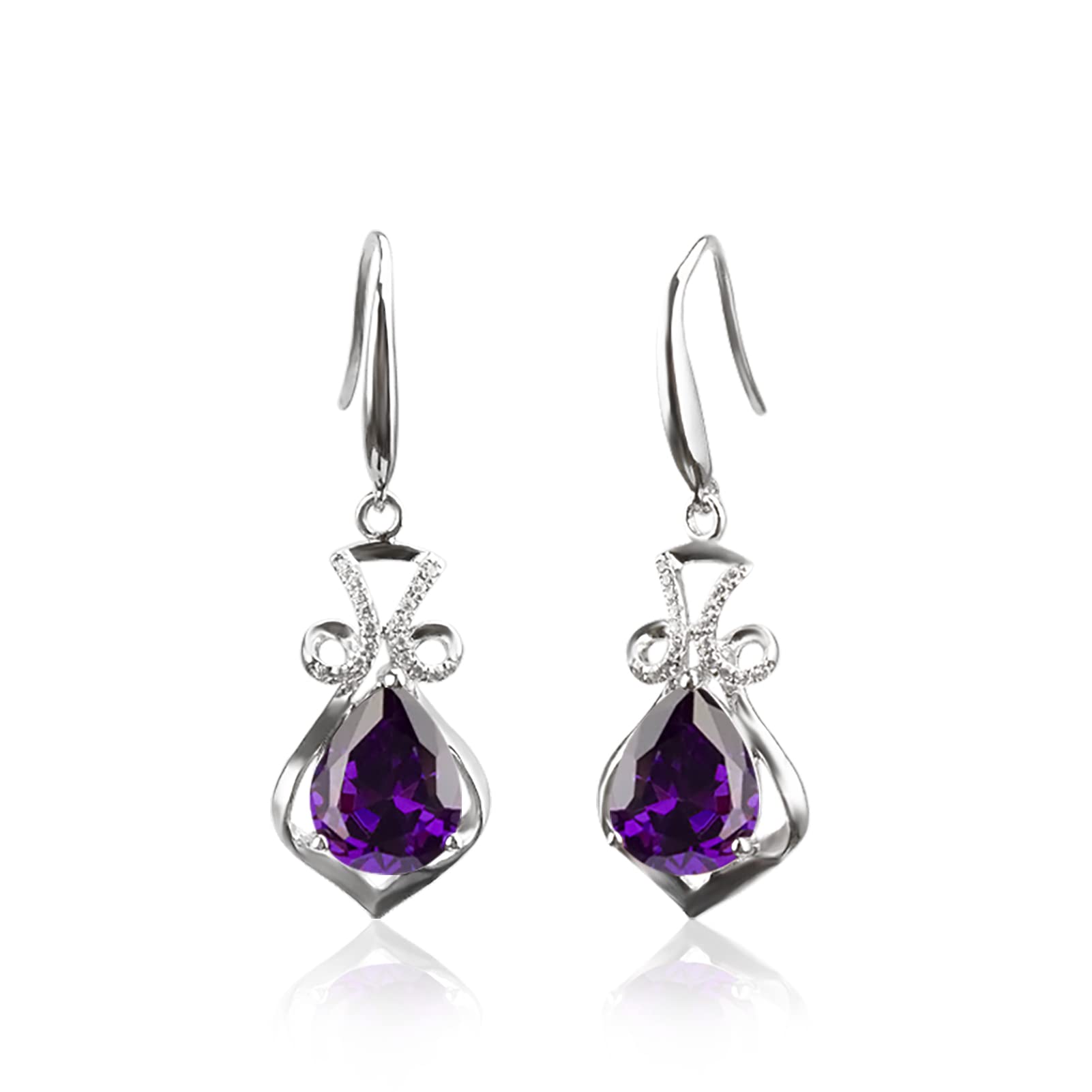 925 Sterling Silver Dangle Earrings for Women - Trendy Shiny Cubic Zirconia Drop Earrings | Perfect Gift for Birthday, Anniversary & Special Occasions