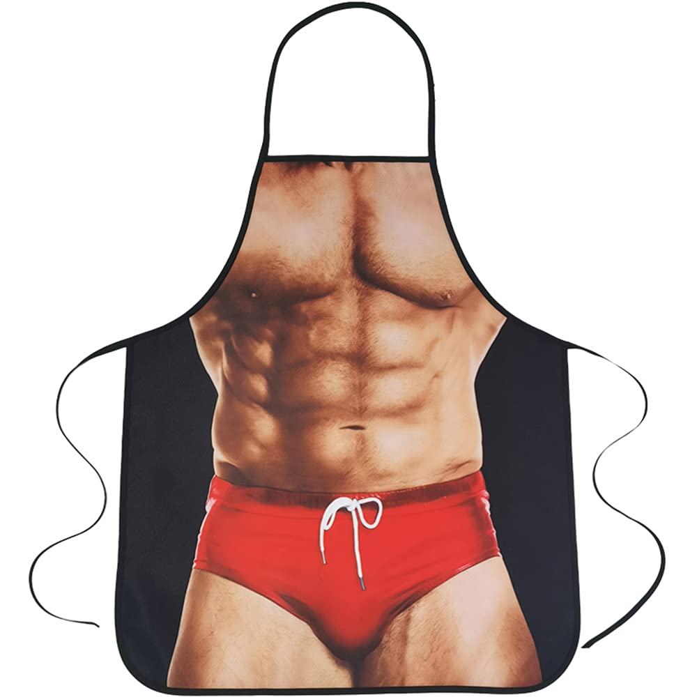Funny Kitchen Aprons for Men - Novelty Cooking Apron with Humorous Design - Perfect Gag Gift for BBQ, Grilling & Cooking Enthusiasts