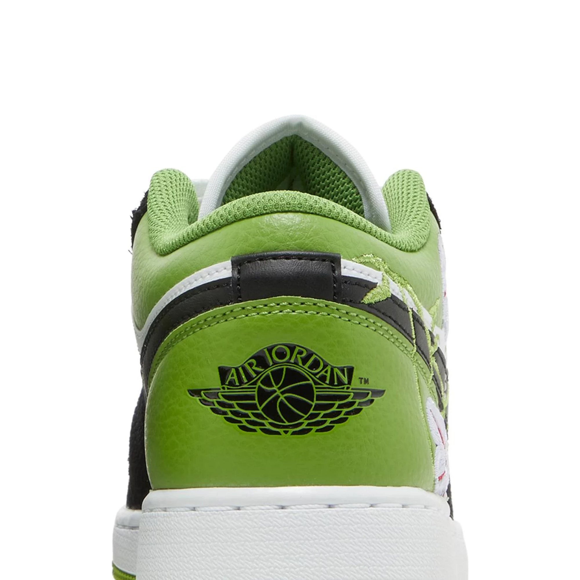 Air Jordan 1 Low SE 'Floral Vines' GS Sneakers (2022) - Women's Basketball Shoes for Casual Wear & Street Fashion