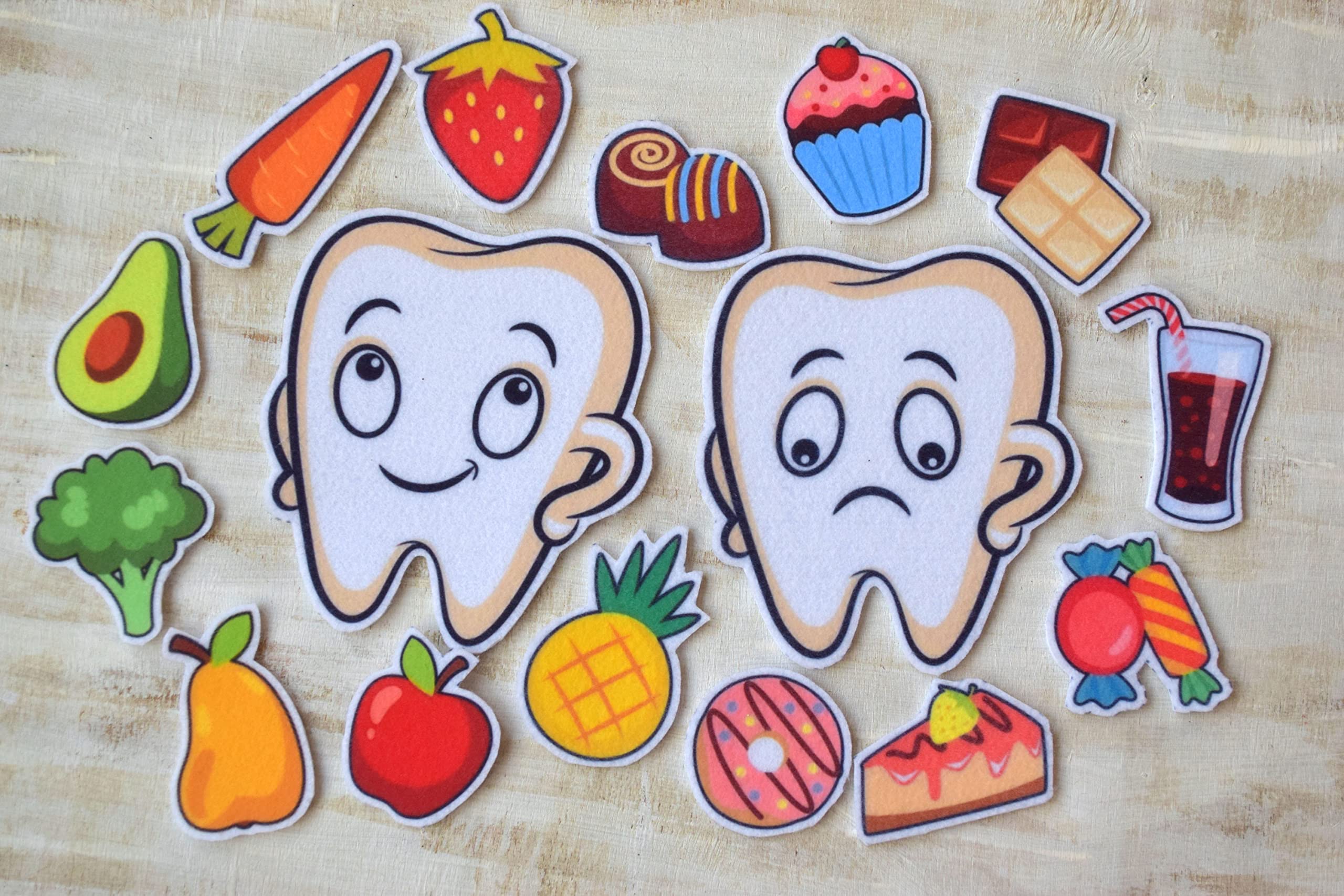 Interactive Flannel Felt Board Toy for Kids - Tooth Brushing Educational Activity Set for Preschool Teachers & Parents | Dental Hygiene Learning Tool for Children | Perfect for Classroom Storytime & Home Play